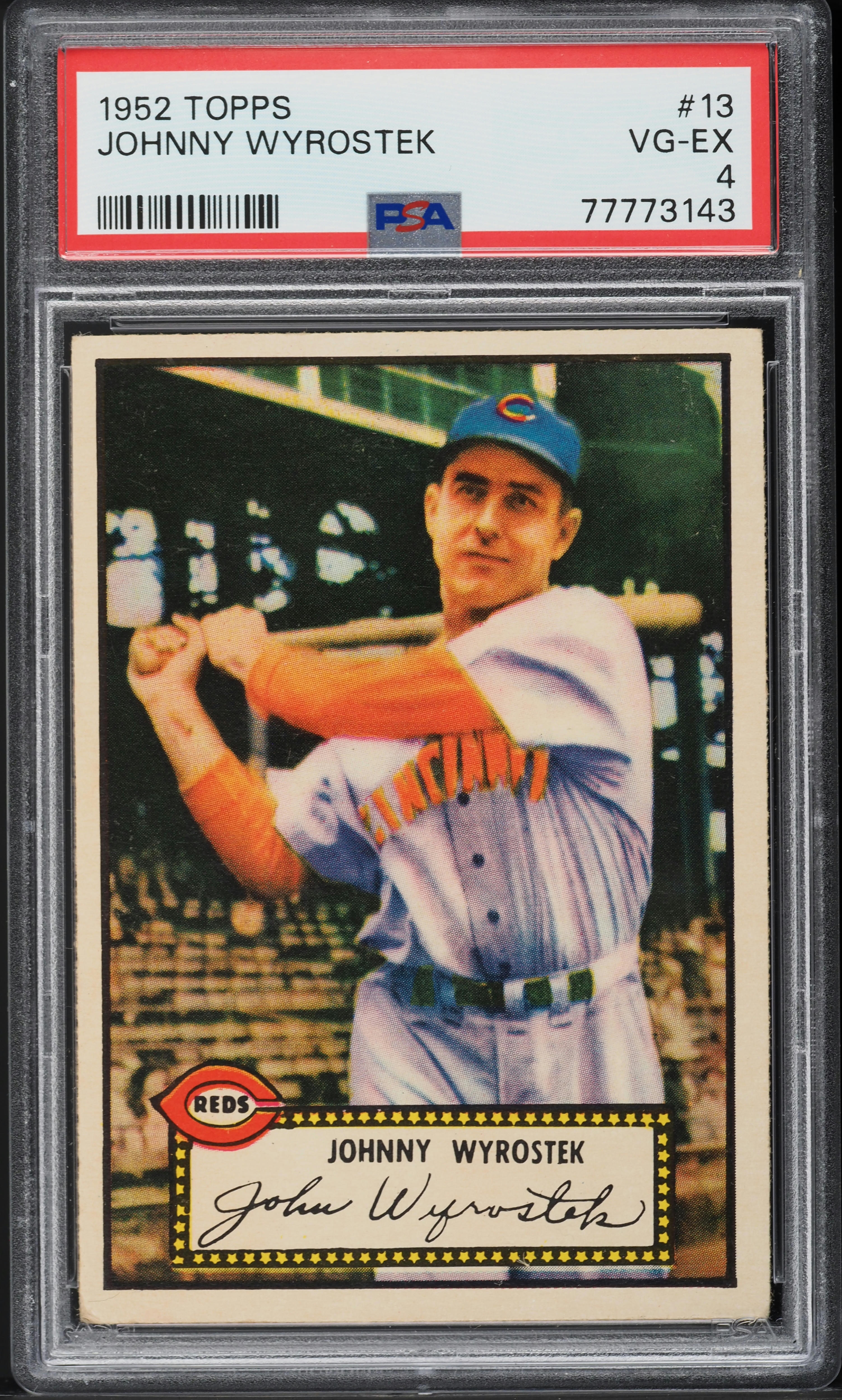 1952 Topps Johnny Wyrostek #13 PSA 4 VGEX