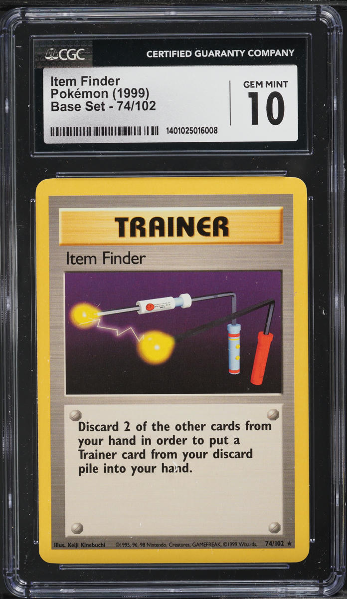 1999 Pokemon Base Set Item Finder #74 CGC 10 GEM MINT