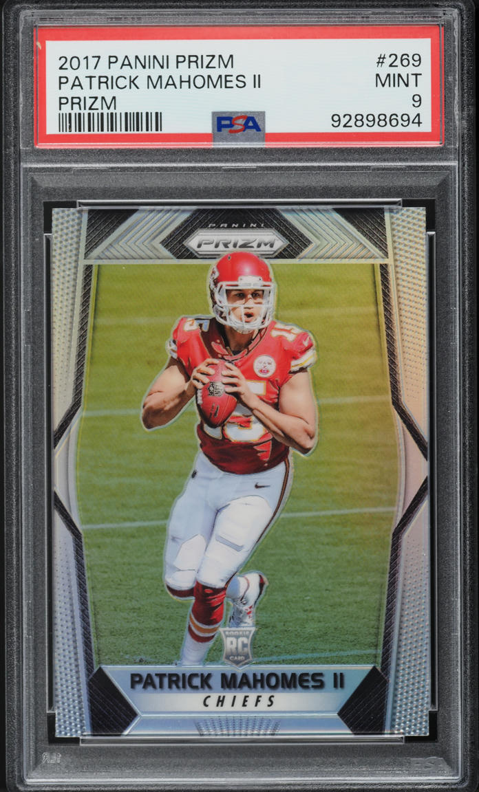 2017 Panini Prizm Silver Patrick Mahomes II ROOKIE #269 PSA 9 MINT