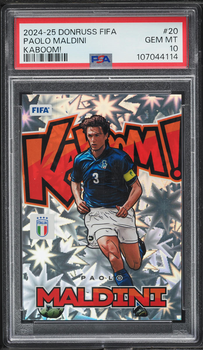 2024 Donruss FIFA Kaboom! Paolo Maldini #20 PSA 10 GEM MINT