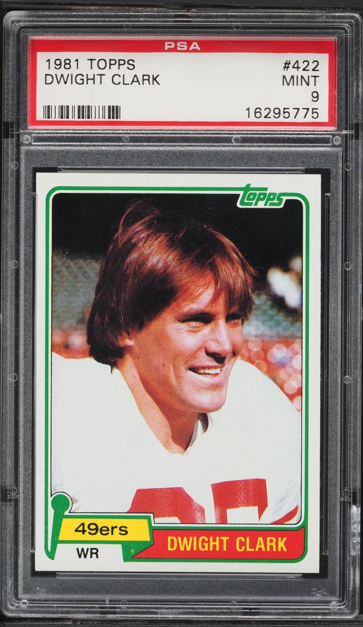 1981 Topps Football Dwight Clark ROOKIE #422 PSA 9 MINT
