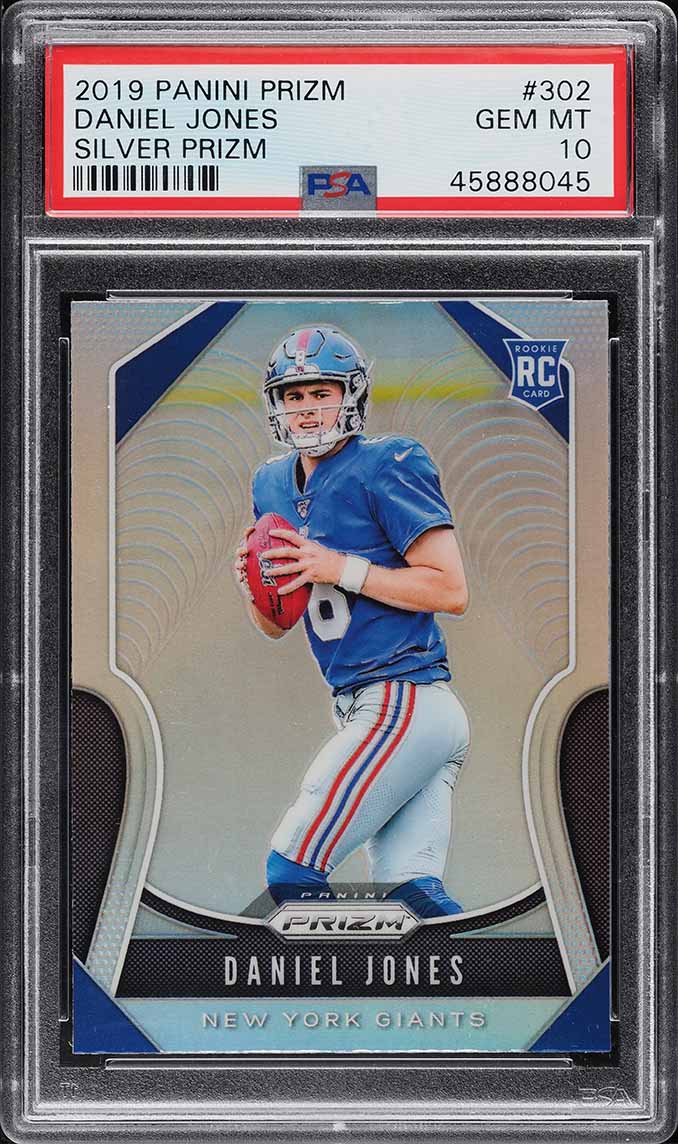 2019 Panini Prizm Silver Daniel Jones ROOKIE #302 PSA 10 GEM MINT