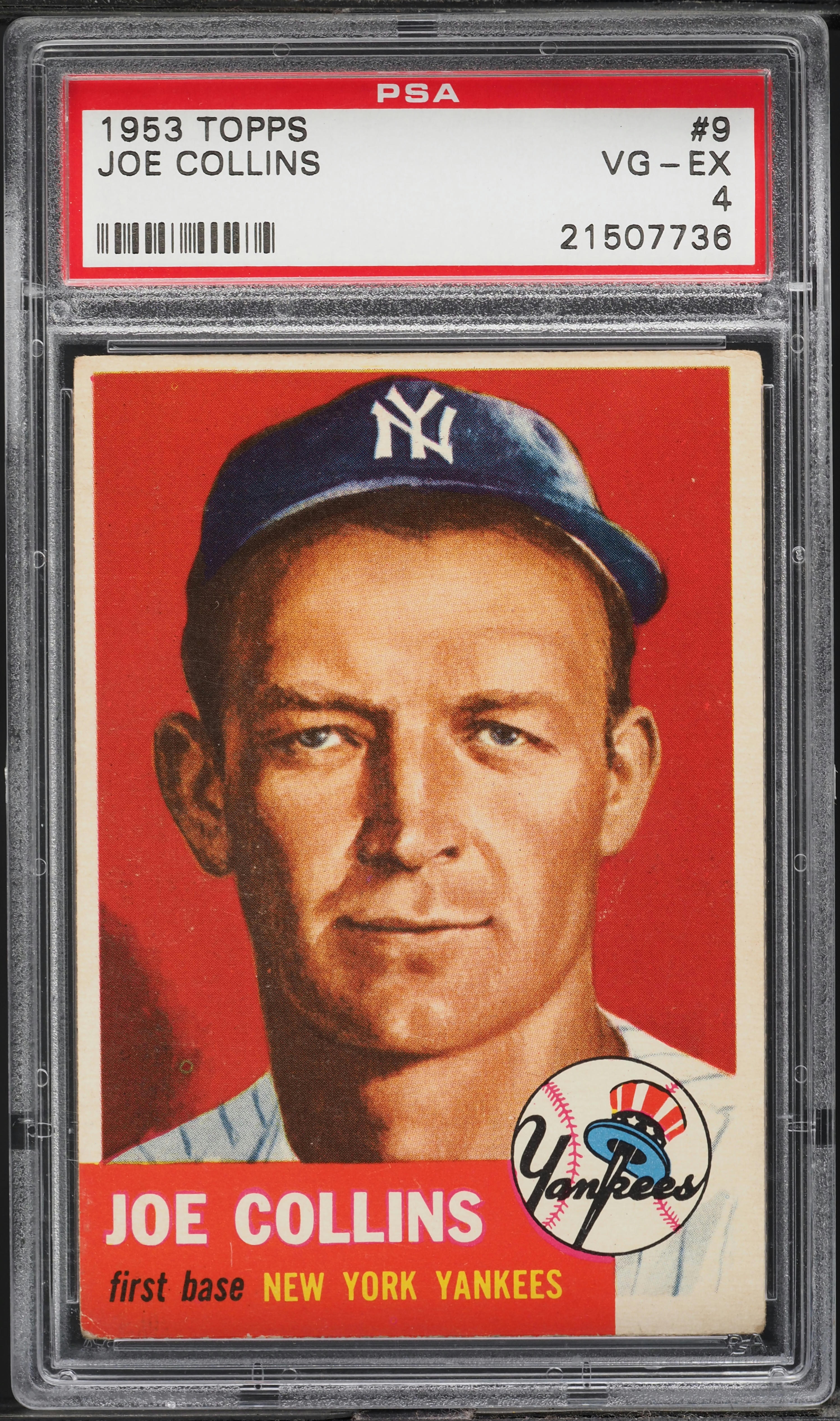 1953 Topps Joe Collins #9 PSA 4 VGEX
