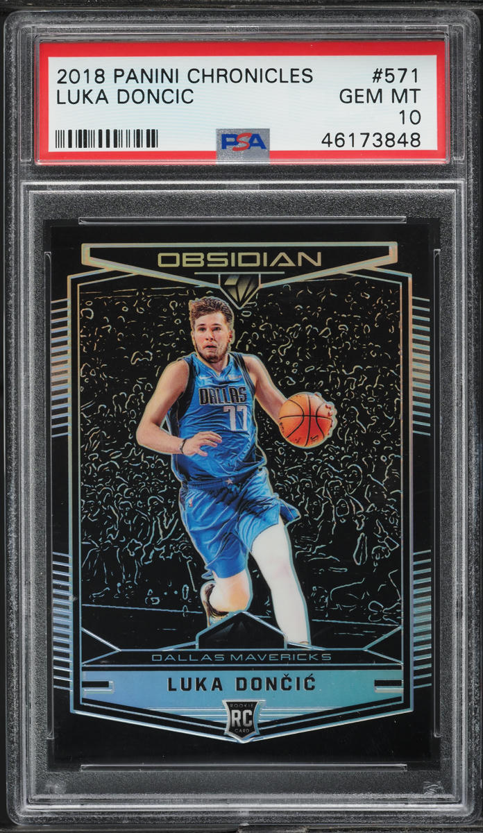 2018 Panini Chronicles Obsidian Luka Doncic ROOKIE #571 PSA 10 GEM MINT