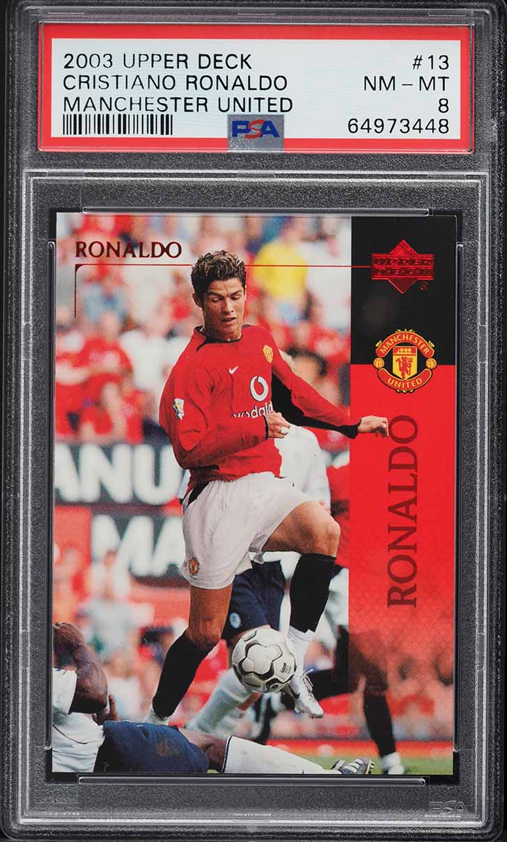 2003 Upper Deck Manchester United Cristiano Ronaldo ROOKIE #13 PSA 8 NM-MT