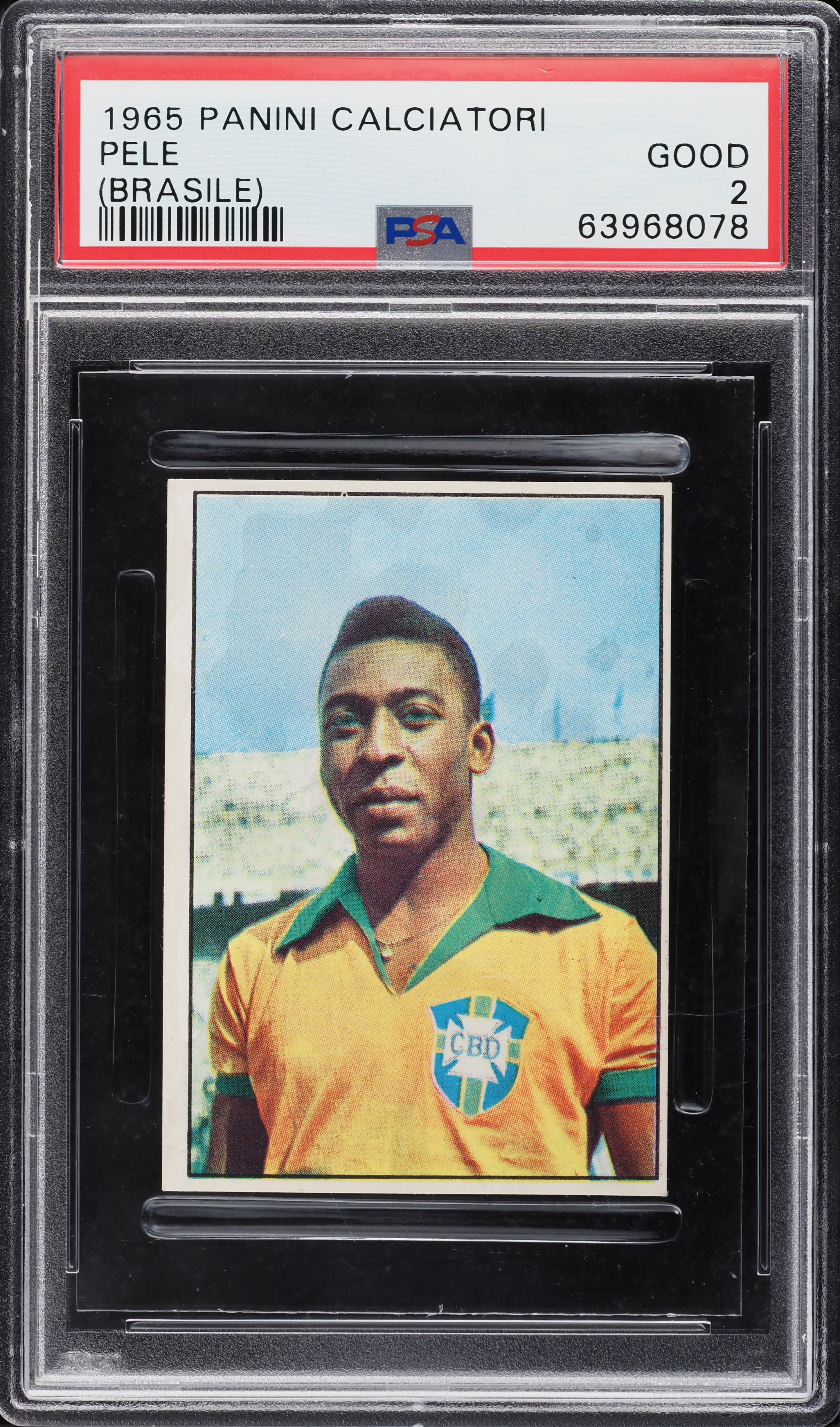 1965 Panini Calciatori Soccer Pele PSA 2 GD