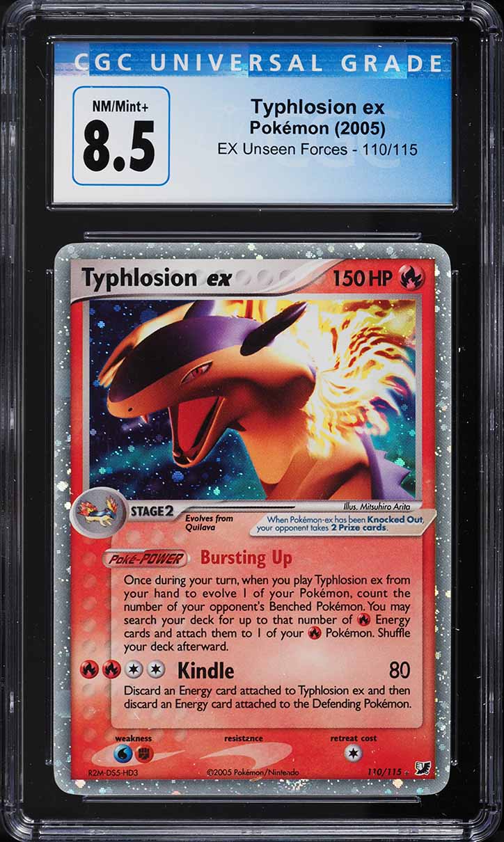 2005 Pokemon EX Unseen Forces Holo Typhlosion ex #110 CGC 8.5 NM-MT+