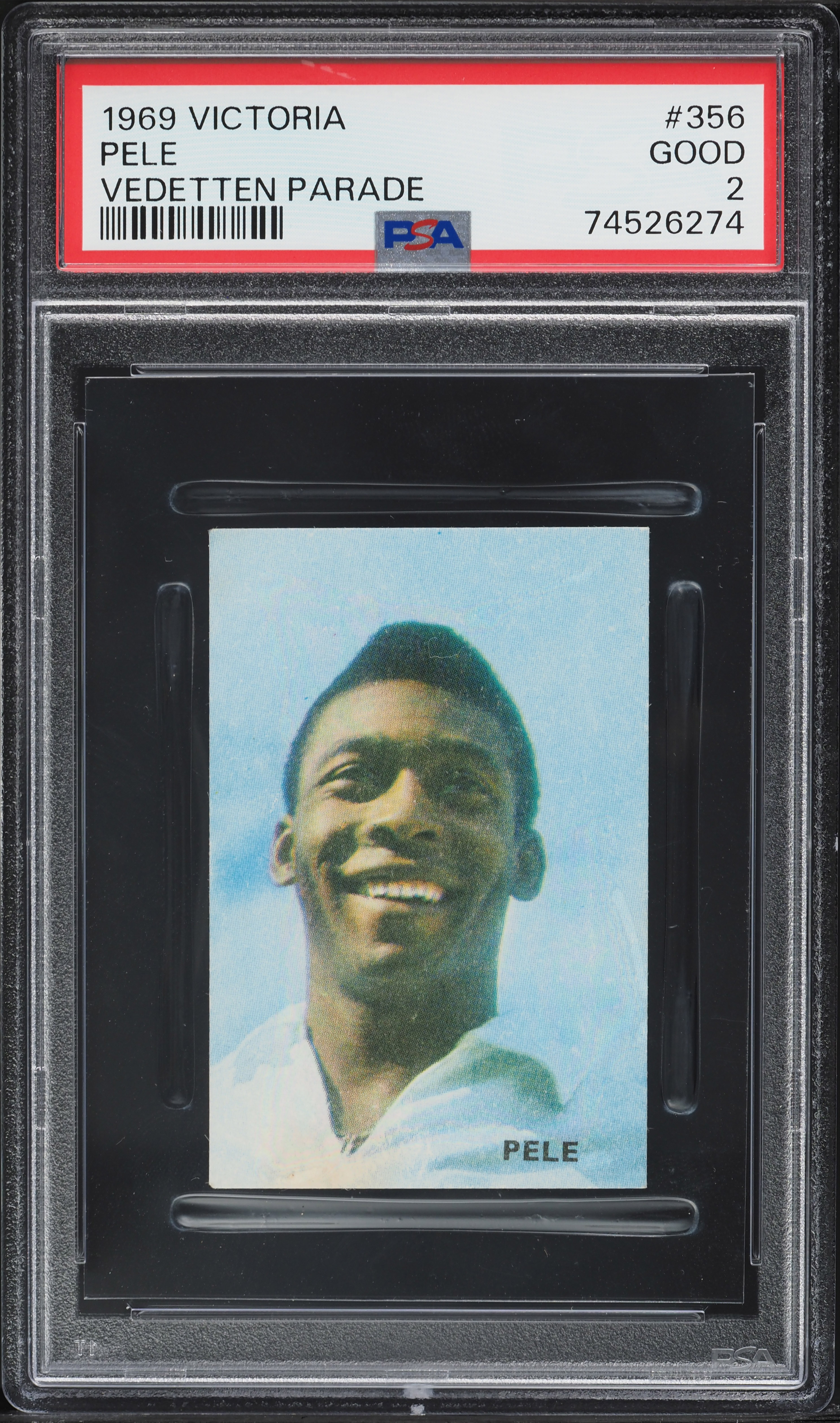 1969 Victoria Vedetten Parade Pele #356 PSA 2 GD