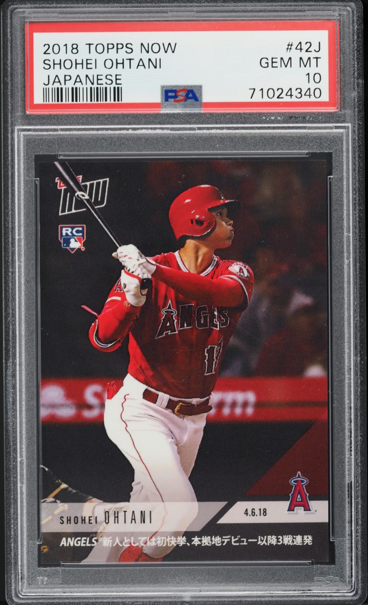 2018 Topps Now Japanese Shohei Ohtani ROOKIE #42J PSA 10 GEM MINT