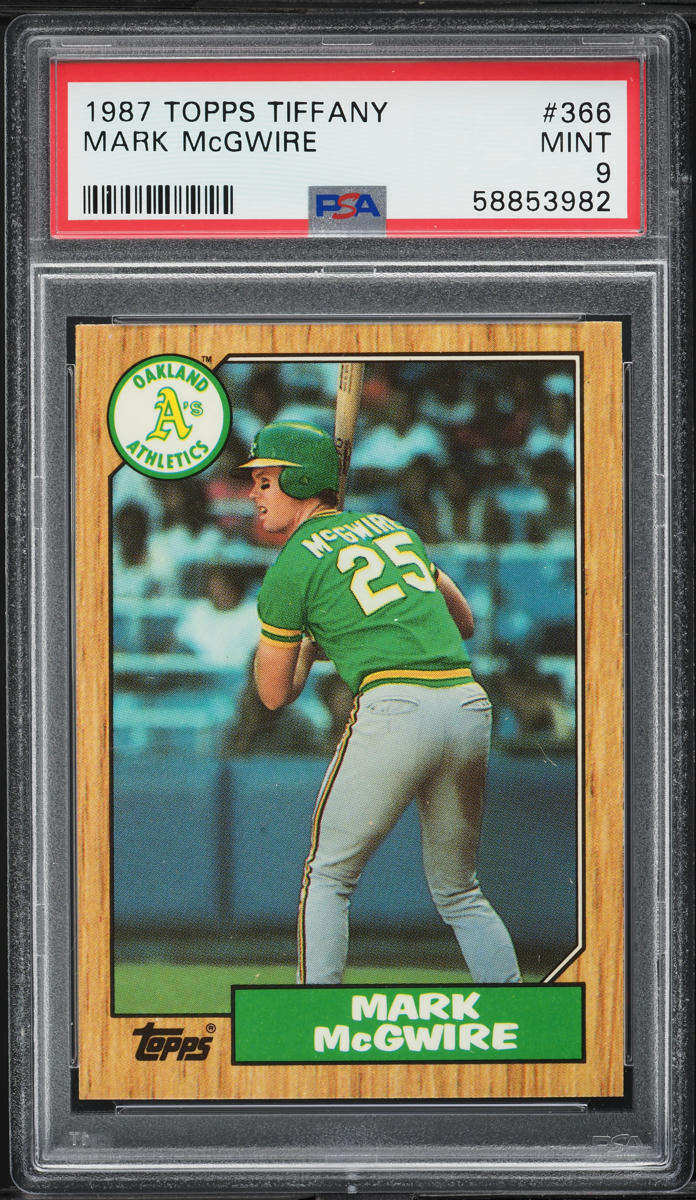 1987 Topps Tiffany Mark McGwire ROOKIE #366 PSA 9 MINT