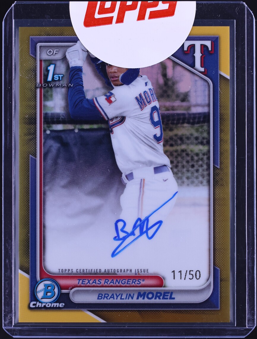 2024 Bowman Chrome Gold Refractor Braylin Morel PROSPECT AUTO /50 #CPA-BM