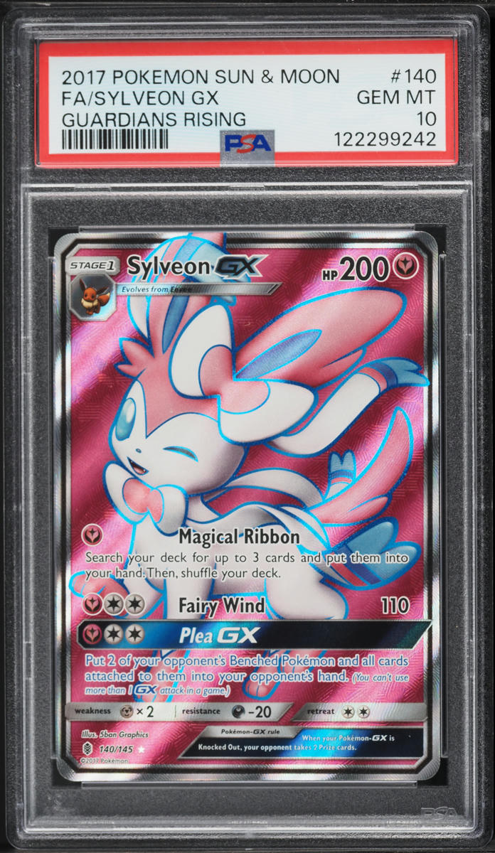 2017 Pokemon SM Guardians Rising Full Art Sylveon GX #140 PSA 10 GEM MINT