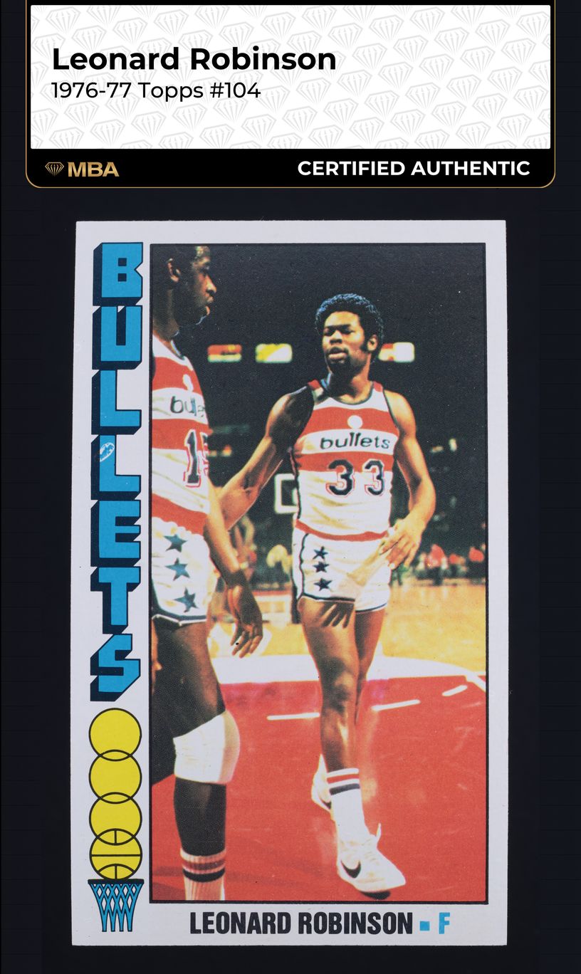 1976 Topps Basketball Leonard Robinson #104 MBA AUTH