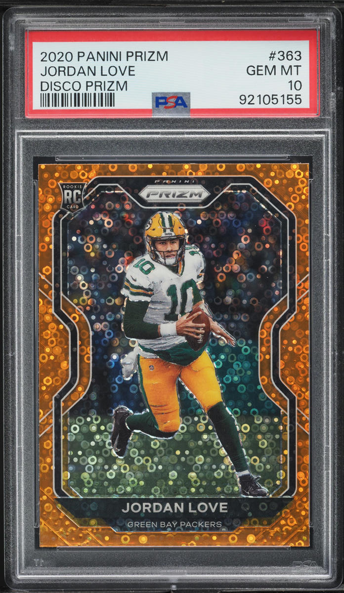 2020 Panini Prizm Disco Jordan Love ROOKIE #363 PSA 10 GEM MINT