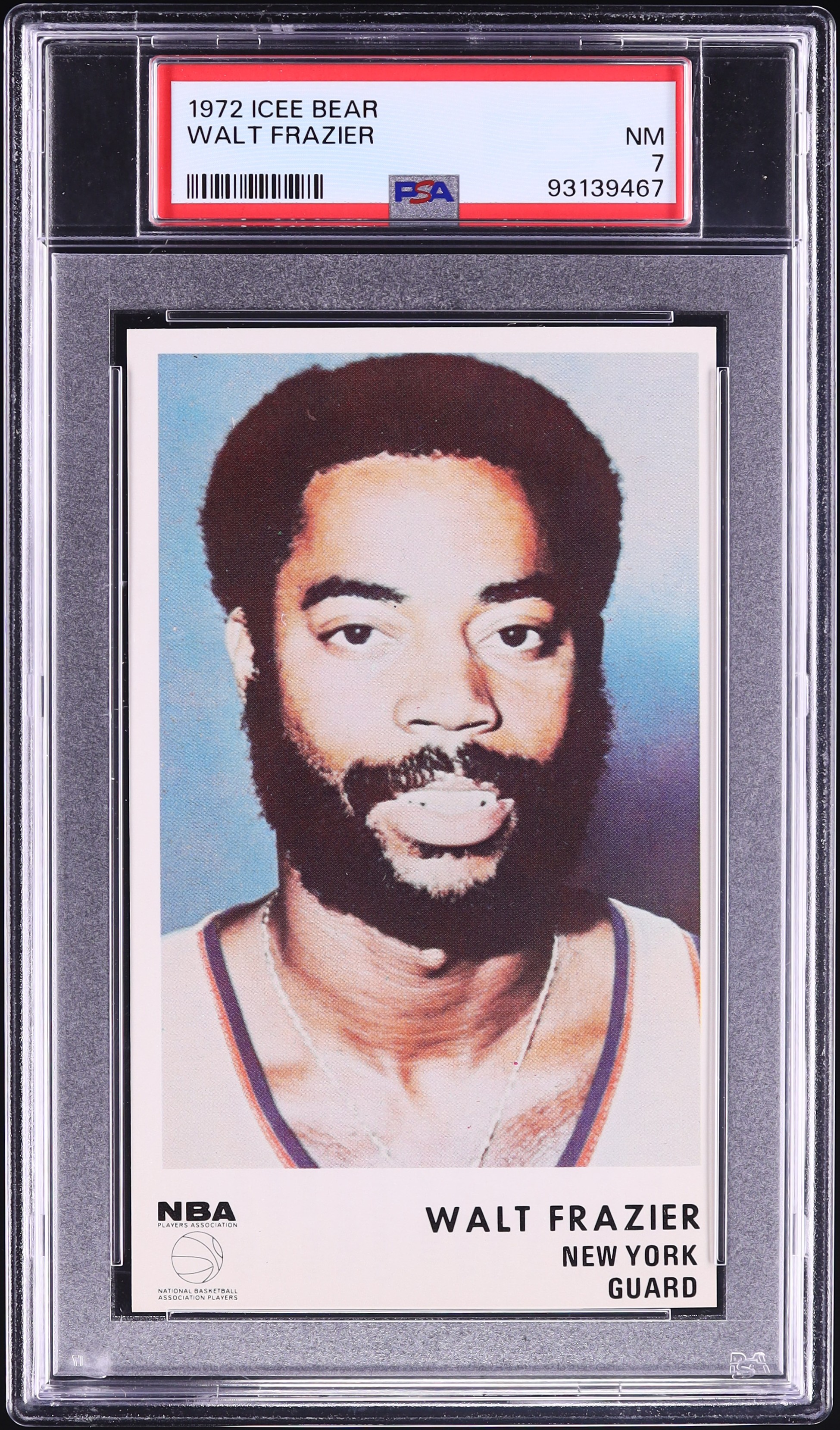 1972 Icee Bear Basketball Walt Frazier PSA 7 NRMT