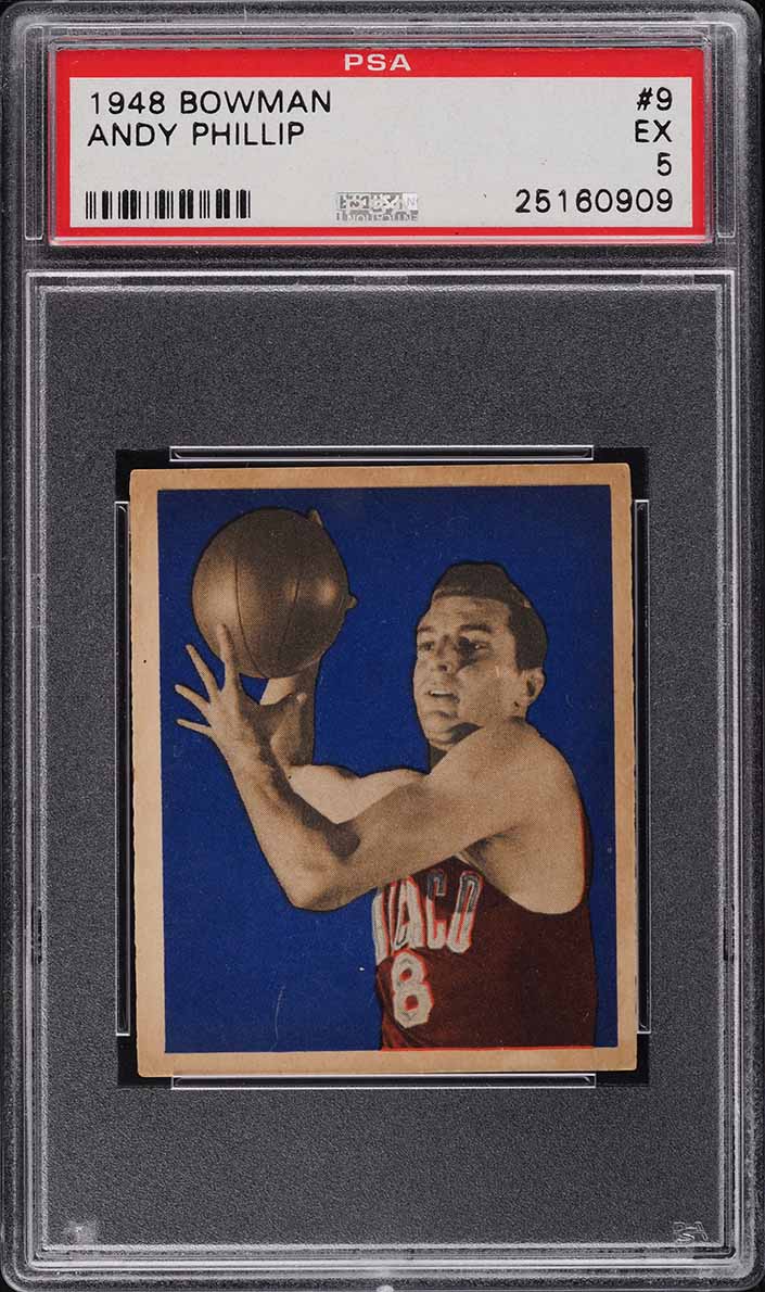 1948 Bowman Andy Phillip ROOKIE #9 PSA 5 EX