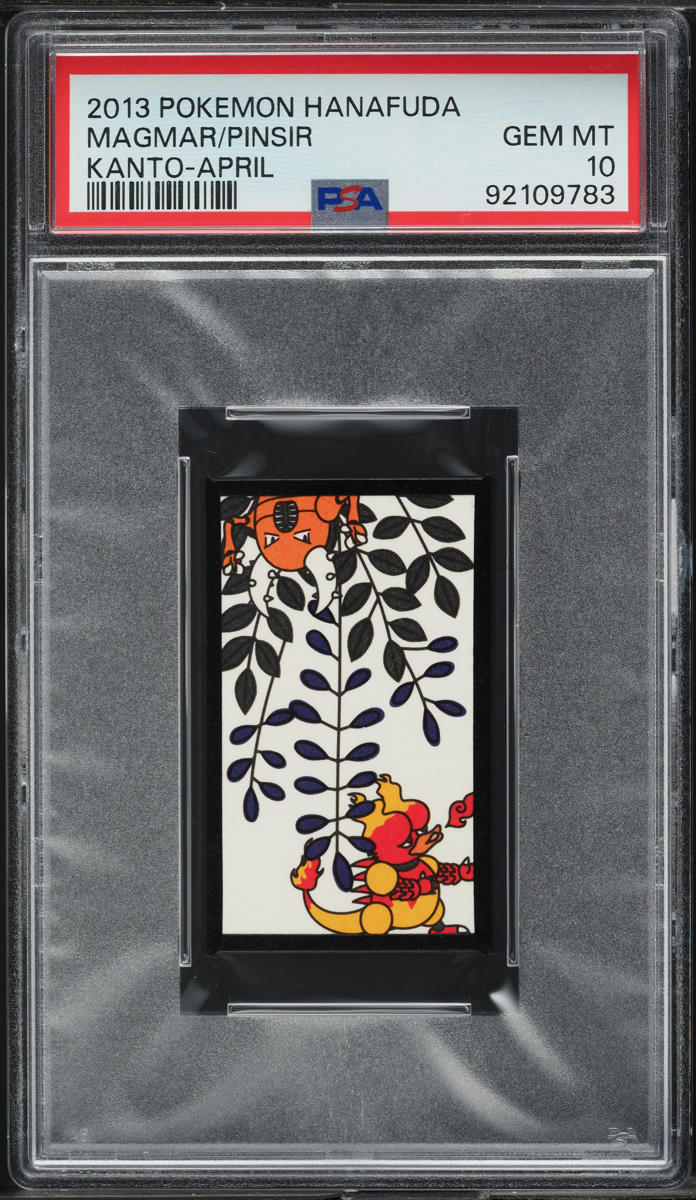 2013 Pokemon Hanafuda Kanto April Magmar Pinsir PSA 10 GEM MINT
