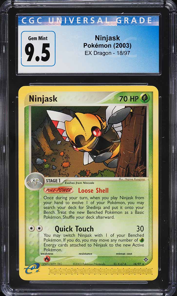 2003 Pokemon EX Dragon Ninjask #18 CGC 9.5 GEM MINT