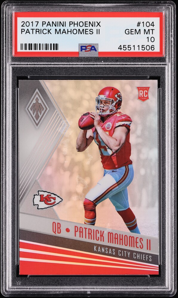 2017 Panini Phoenix Patrick Mahomes II ROOKIE #104 PSA 10 GEM MINT