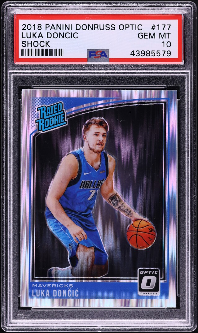 2018 Donruss Optic Shock Luka Doncic ROOKIE #177 PSA 10 GEM MINT