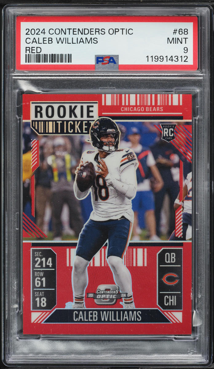 2024 Panini Contenders Optic Red Caleb Williams ROOKIE /199 #68 PSA 9 MINT
