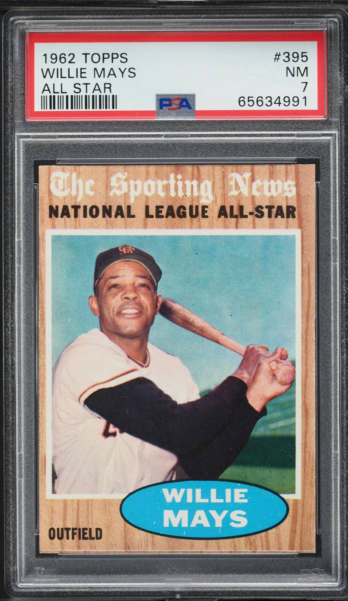 1962 Topps Willie Mays ALL-STAR #395 PSA 7 NRMT