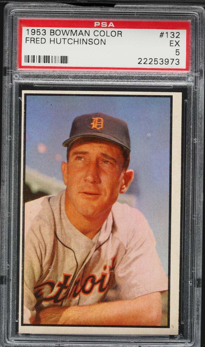 1953 Bowman Color Fred Hutchinson #132 PSA 5 EX