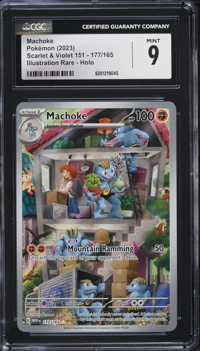 2023 Pokemon Scarlet & Violet 151 IR Machoke #177 CGC 9 MINT