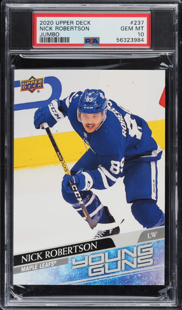 2020 Upper Deck Jumbo Young Guns Nick Robertson ROOKIE #237 PSA 10 GEM MINT