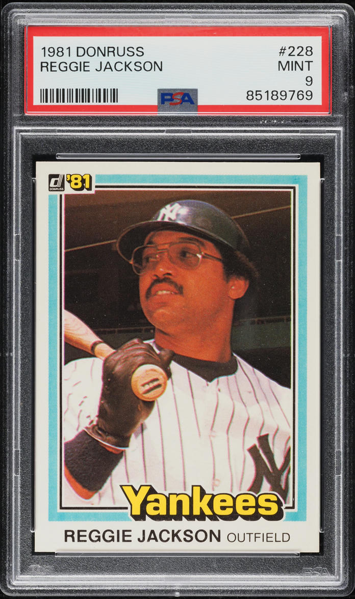 1981 Donruss Reggie Jackson #228 PSA 9 MINT