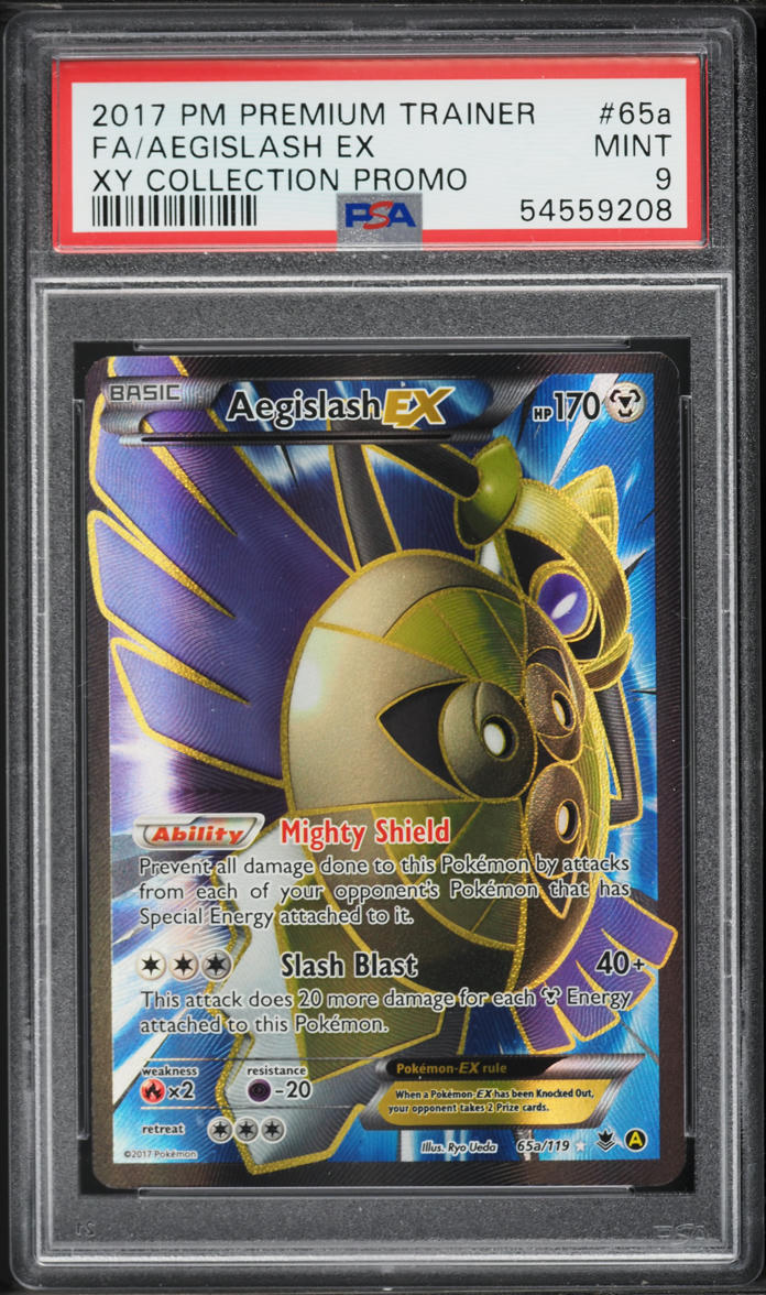 2017 Pokemon XY Promo Premium Trainer Full Art Aegislash EX #65a PSA 9 MINT