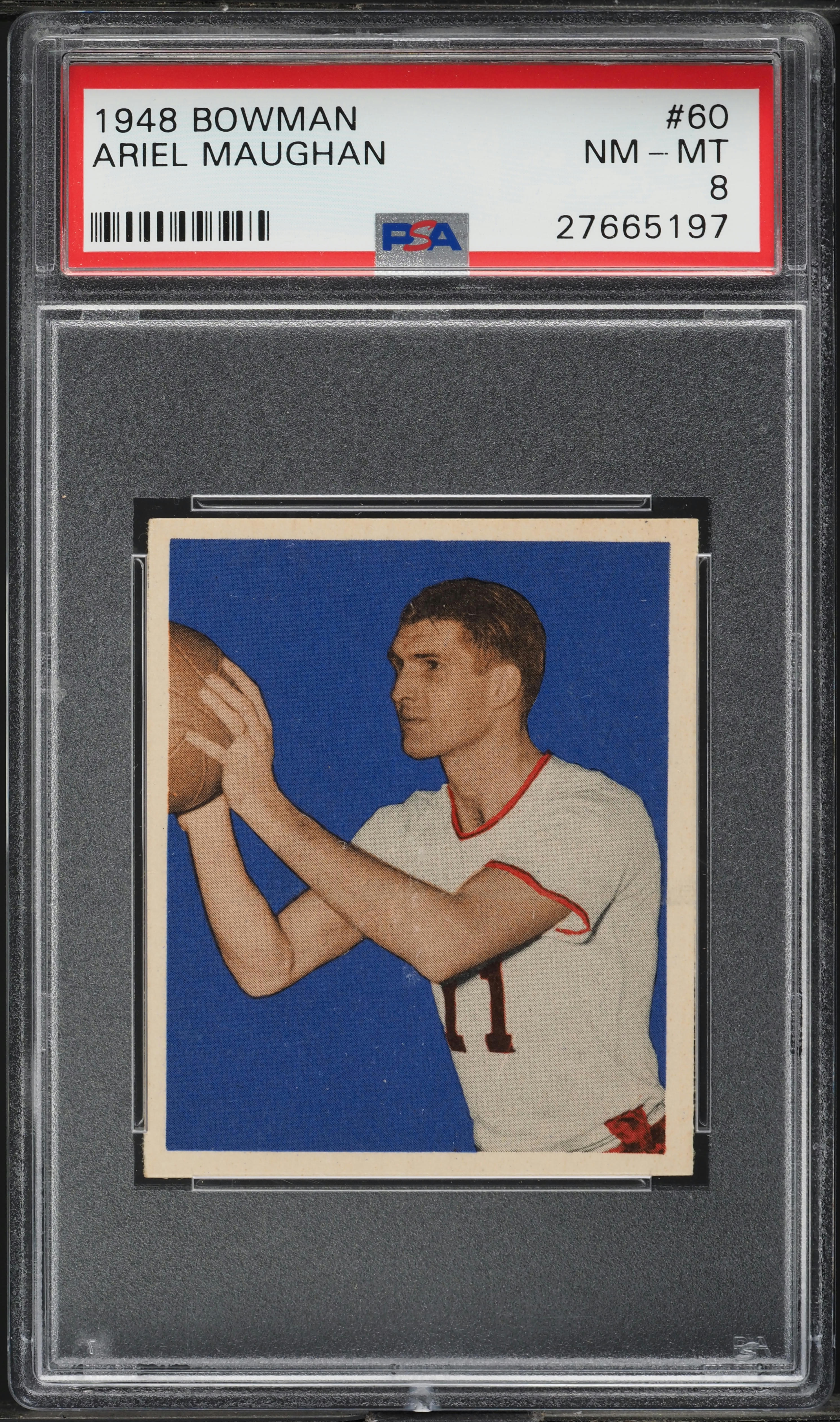 1948 Bowman Basketball Ariel Maughan #60 PSA 8 NM-MT