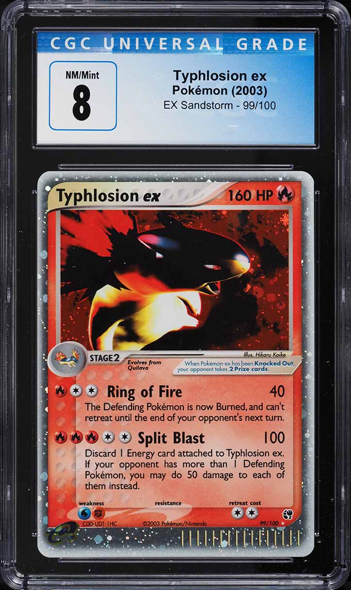 2003 Pokemon EX Sandstorm Typhlosion ex #99 CGC 8 NM-MT