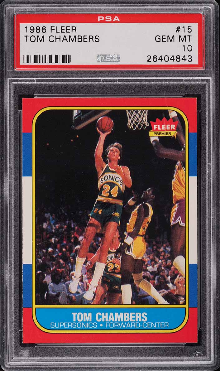 1986 Fleer Basketball Tom Chambers #15 PSA 10 GEM MINT