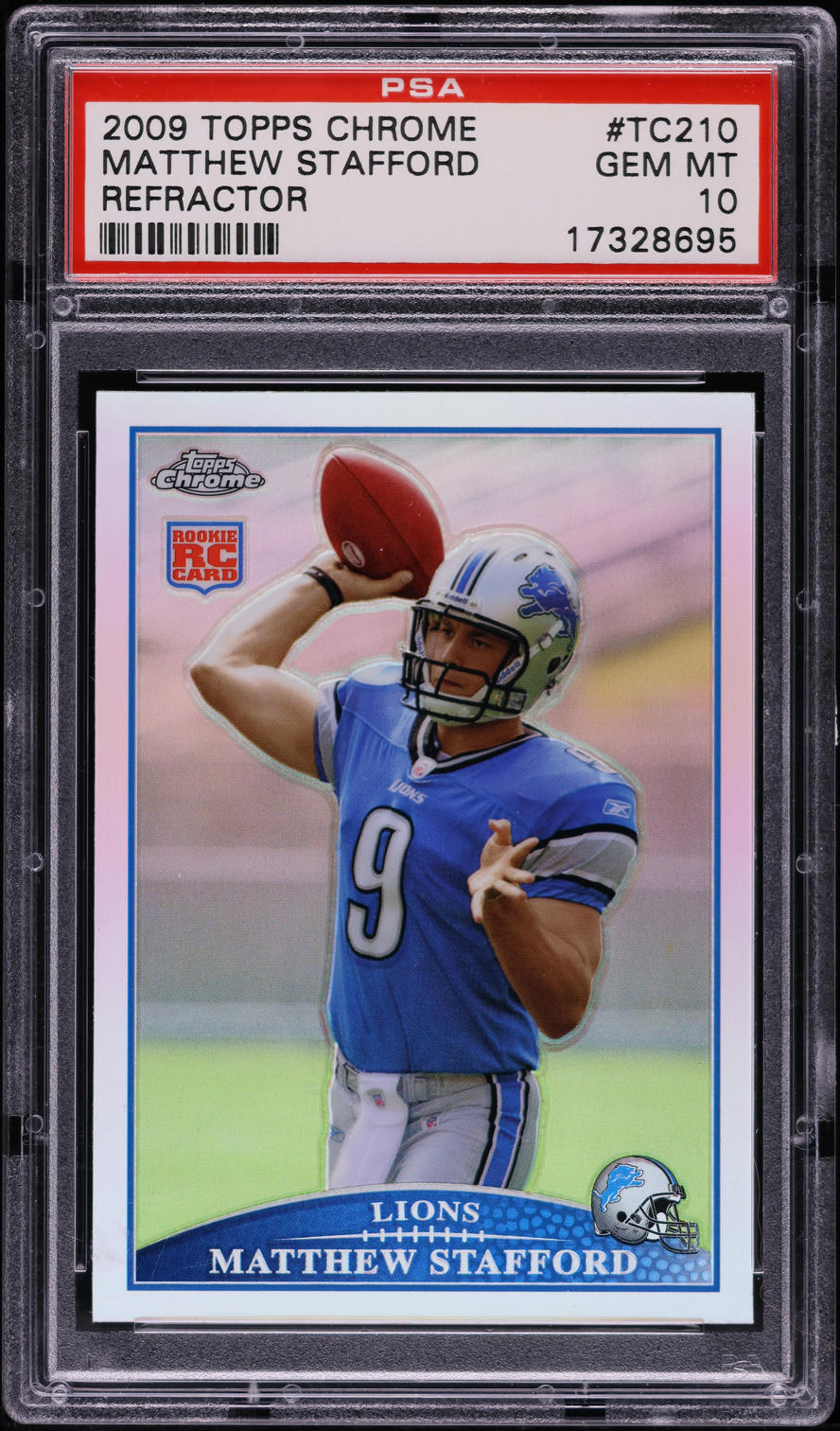 2009 Topps Chrome Refractor Matthew Stafford ROOKIE #TC210 PSA 10 GEM MINT