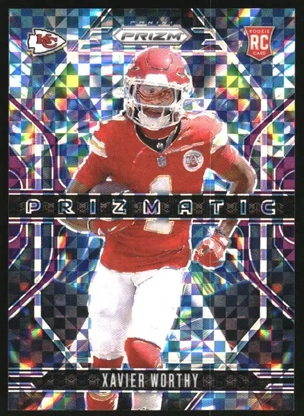 2024 Panini Prizm Prizmatic Purple Power #14 Xavier Worthy RC /49