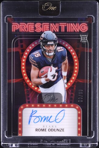 2024 Panini One Presenting Rome Odunze ROOKIE AUTO /99 #156