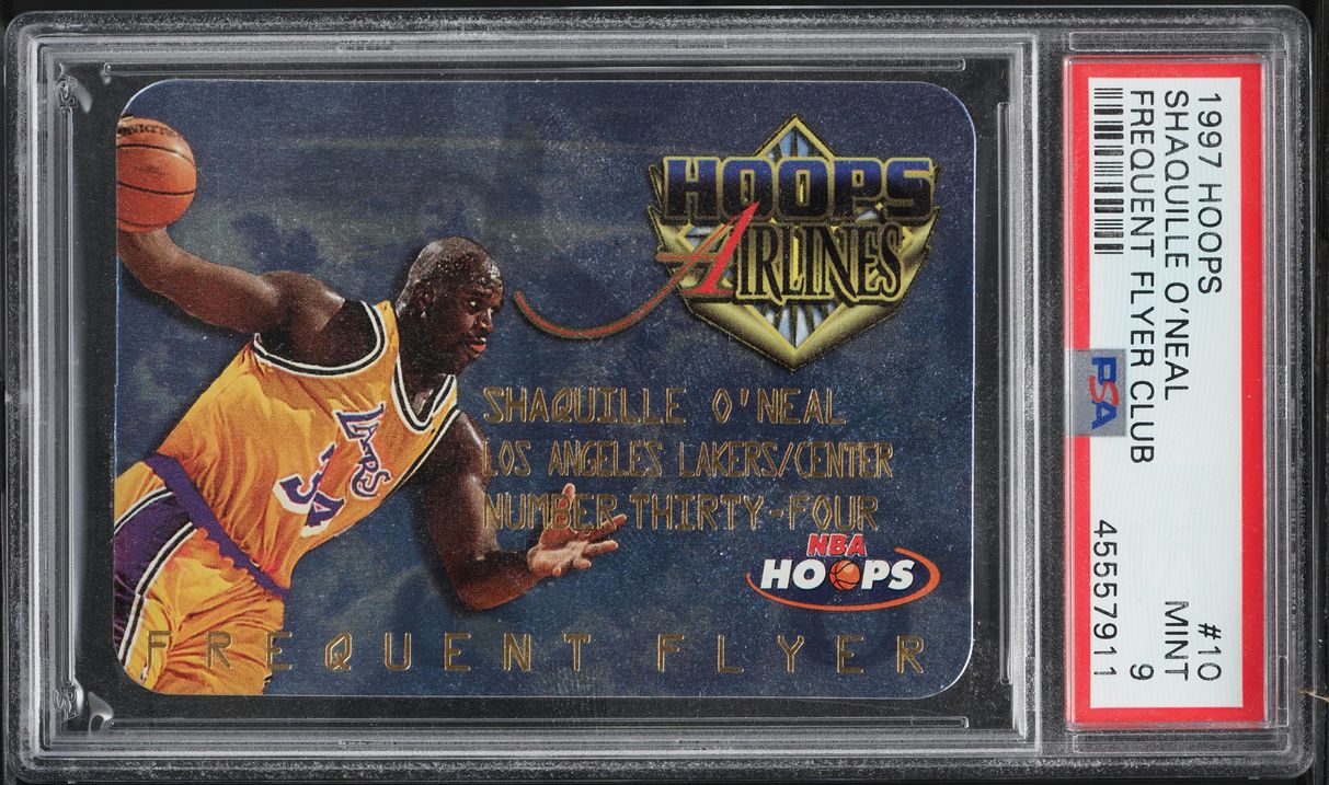 1997 Hoops Frequent Flyer Club Shaquille O'Neal #10 PSA 9 MINT