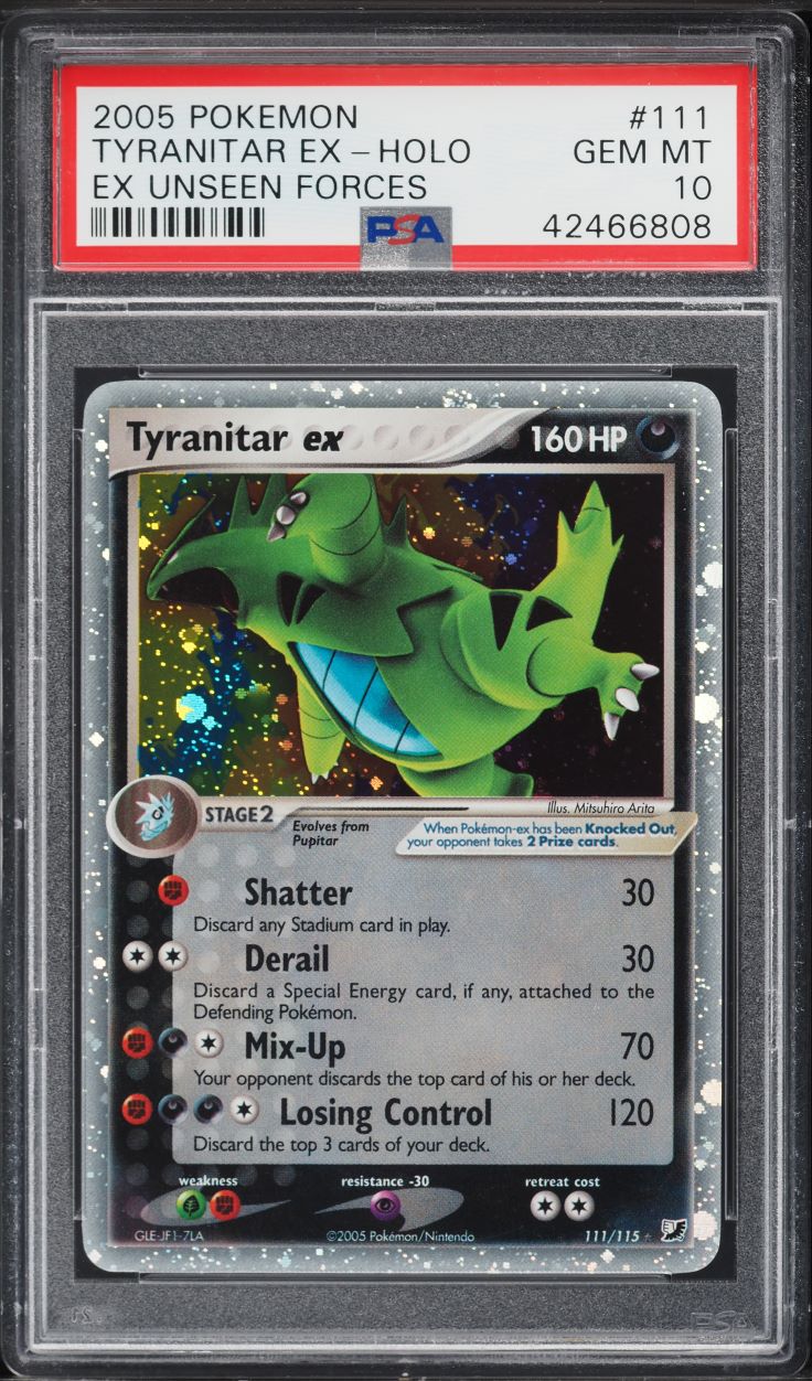 2005 Pokemon EX Unseen Forces Holo Tyranitar ex #111 PSA 10 GEM MINT