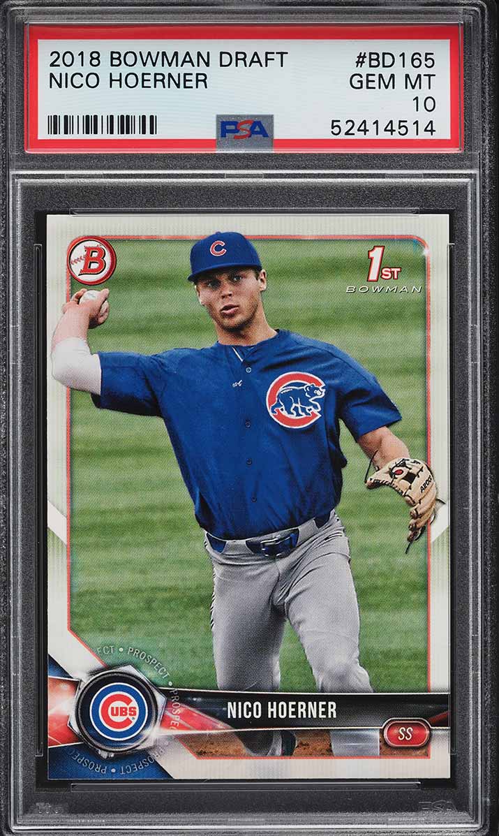 2018 Bowman Draft Nico Hoerner #BD165 PSA 10 GEM MINT