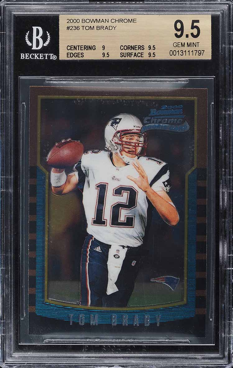 2000 Bowman Chrome Tom Brady ROOKIE #236 BGS 9.5 GEM MINT
