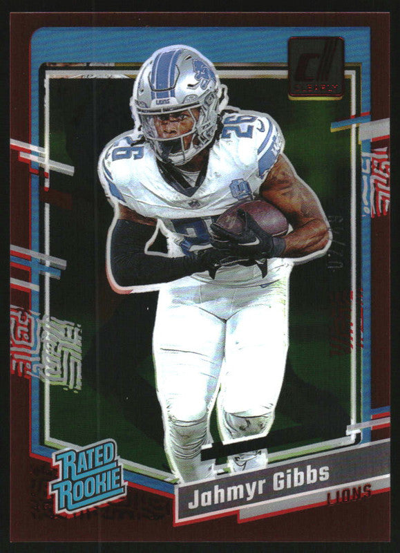 2023 Panini Clearly Donruss Red #62 Jahmyr Gibbs RC /49