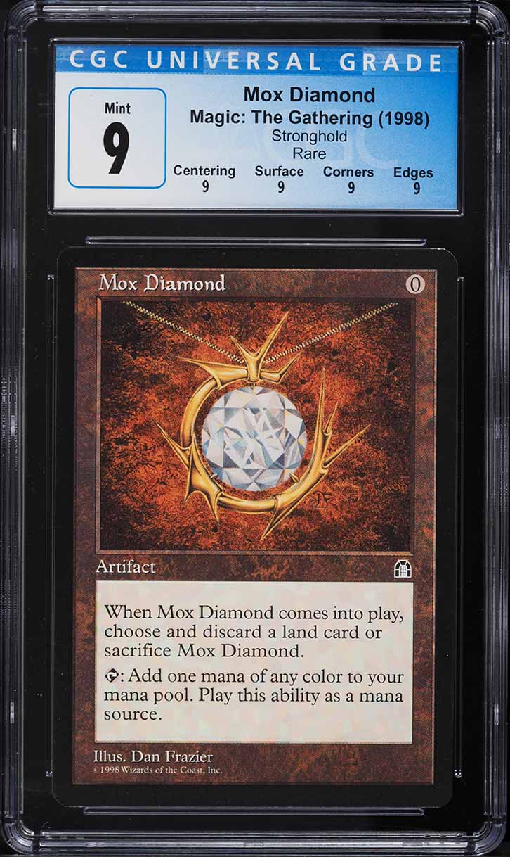 1998 Magic The Gathering MTG Stronghold Mox Diamond CGC 9 MINT