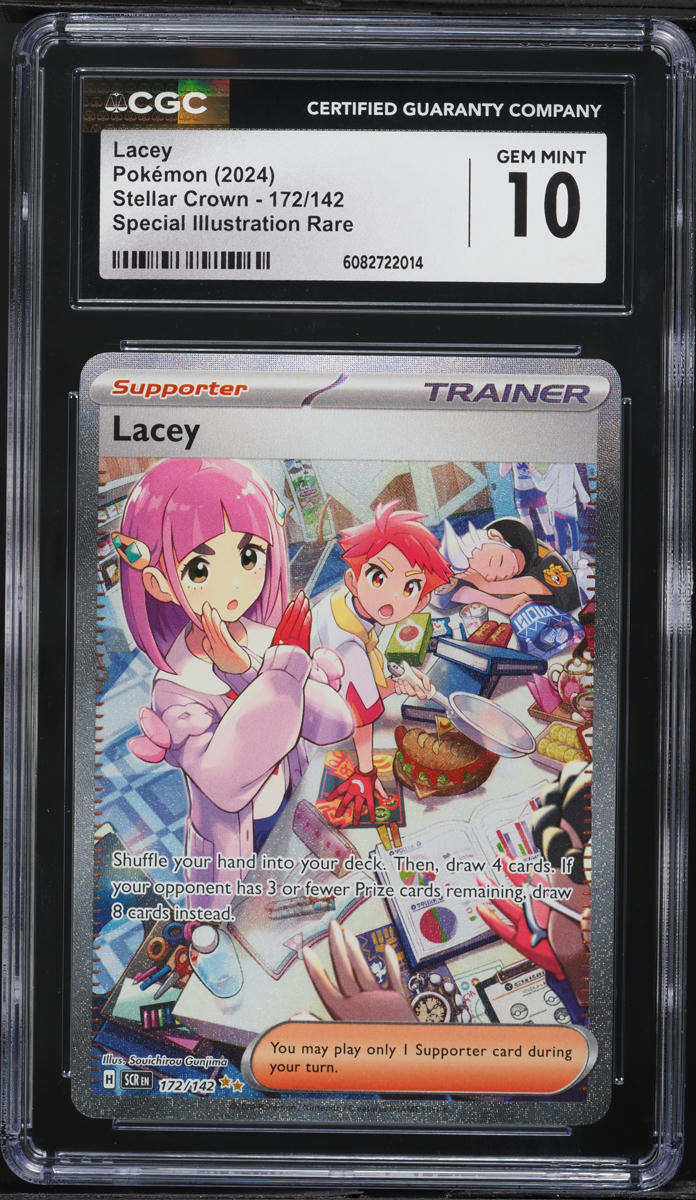 2024 Pokemon Scarlet & Violet Stellar Crown SIR Lacey #172 CGC 10 GEM MINT