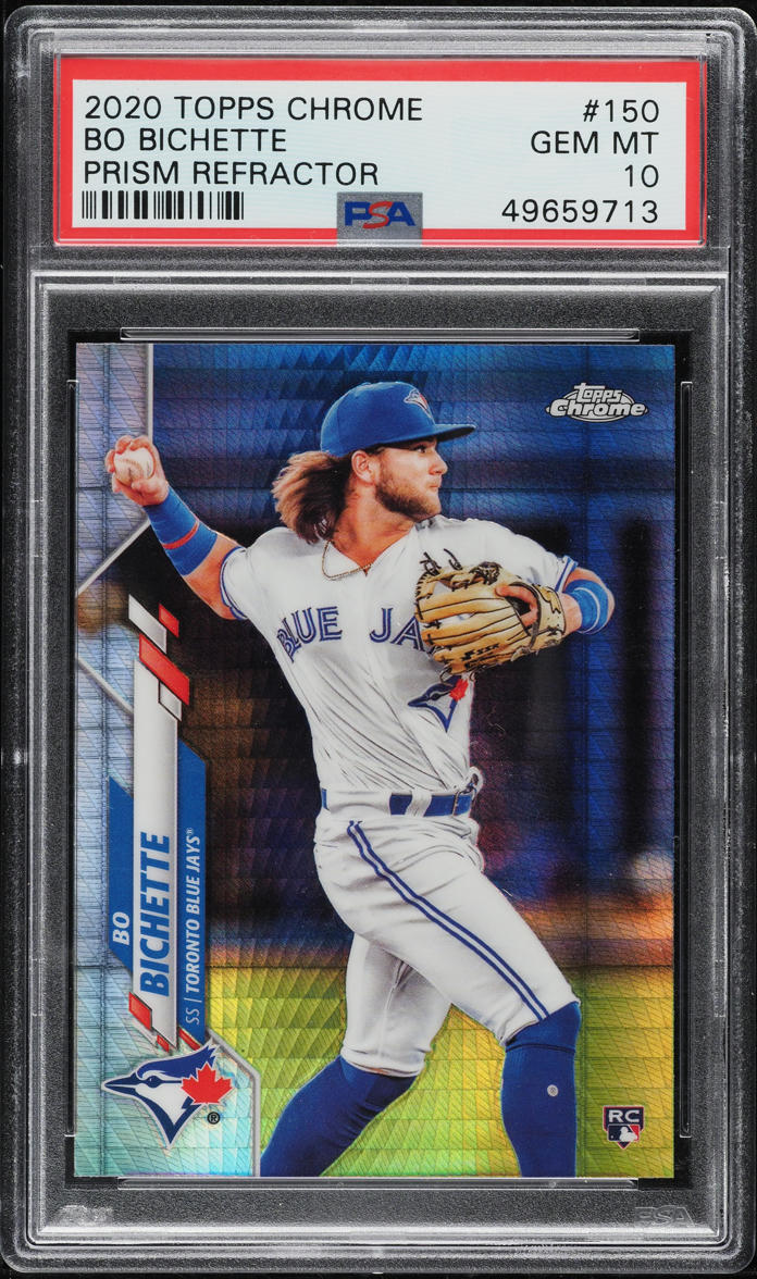 2020 Topps Chrome Prism Refractor Bo Bichette ROOKIE #150 PSA 10 GEM MINT