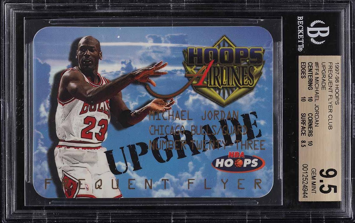 1997 Hoops Frequent Flyer Club Upgrade Michael Jordan #FF4 BGS 9.5 GEM MINT