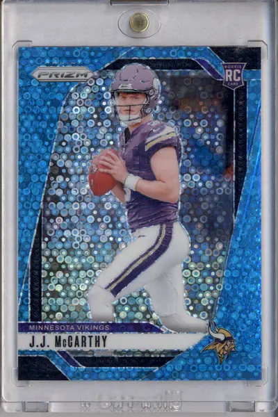 2024 Panini Prizm No Huddle Blue Prizm #400 J.J. McCarthy RC /99