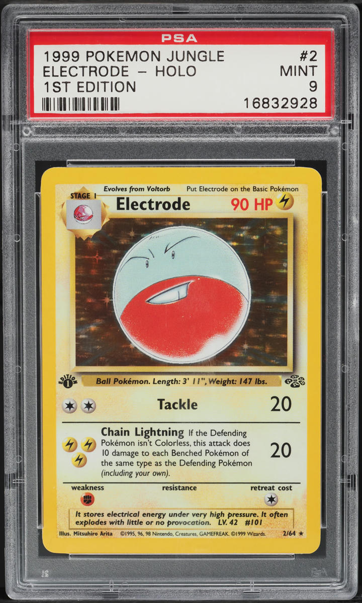 1999 Pokemon Jungle 1st Edition Holo Electrode #2 PSA 9 MINT
