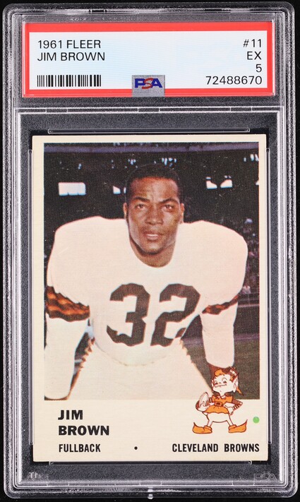 1961 Fleer Football Jim Brown #11 PSA 5 EX