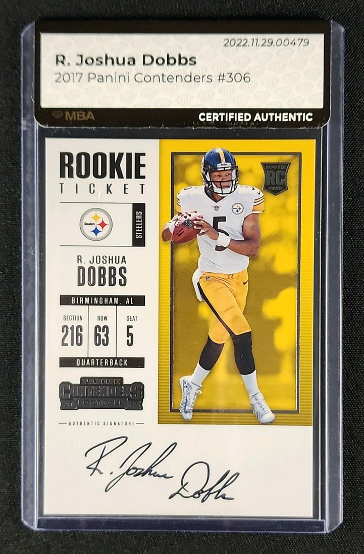 2017 Panini Contenders R. Joshua Dobbs ROOKIE AUTO #306 MBA AUTH